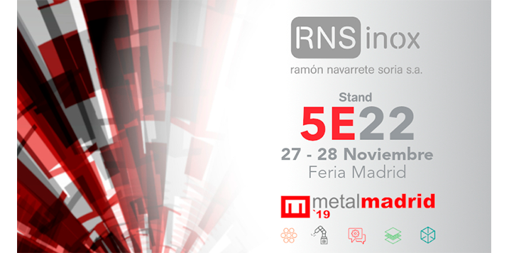 RNSINOX will attend the upcoming edition of the MetalMadrid trade show